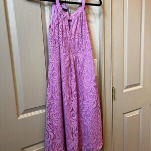 I.N.C. pink lace halter dress